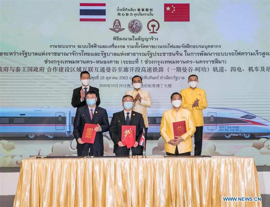 Thai-Chinese high-speed train contract inked
