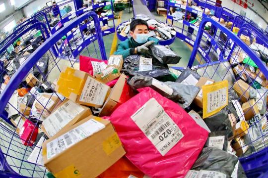  Over 60 billion packages delivered a month before shopping festival