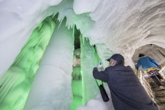 Ice cave offers cool experience in the high heat of summer