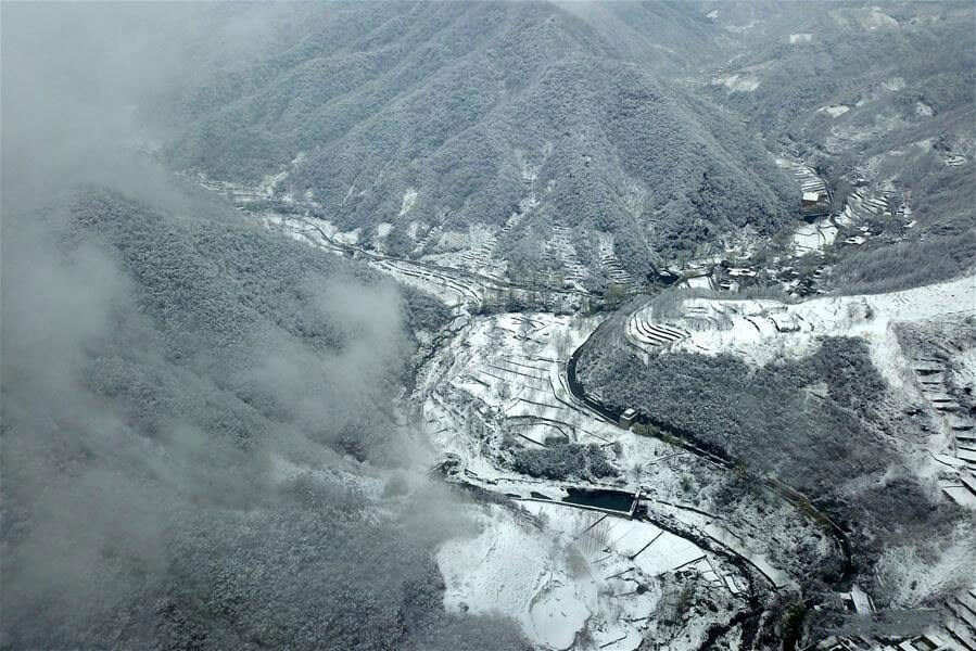 Snow scenery of Taihang Mountain in north China