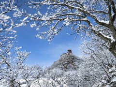 Spectacular view of Mount Wangwu after snowfall