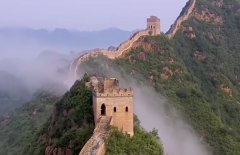 Stunning aerial view of the Great Wall in four seasons