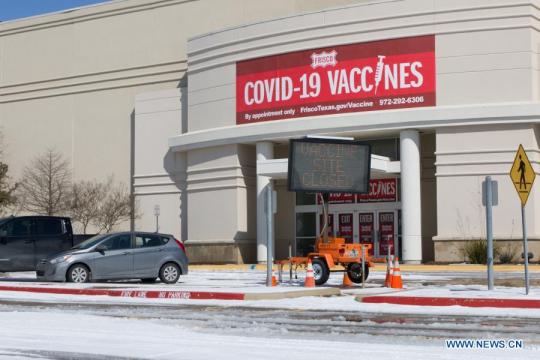  U.S. COVID-19 vaccine rollout hindered by winter storms