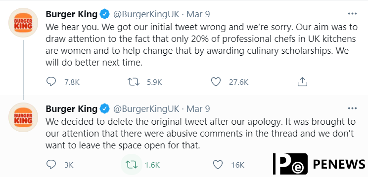 Burger King apologizes for Women belong in the kitchen tweet on Int
