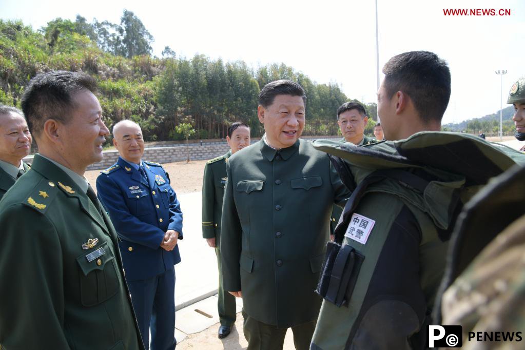 Xi inspects armed police corps in Fujian