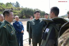 Xi inspects armed police corps in Fujian