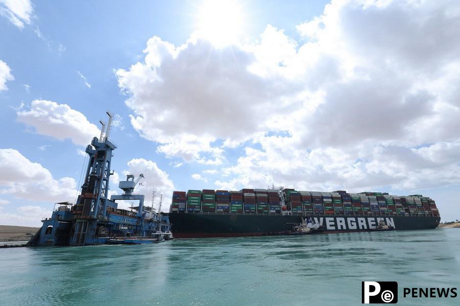 321 vessels jammed around Suez Canal as salvage of stuck container ship underway
