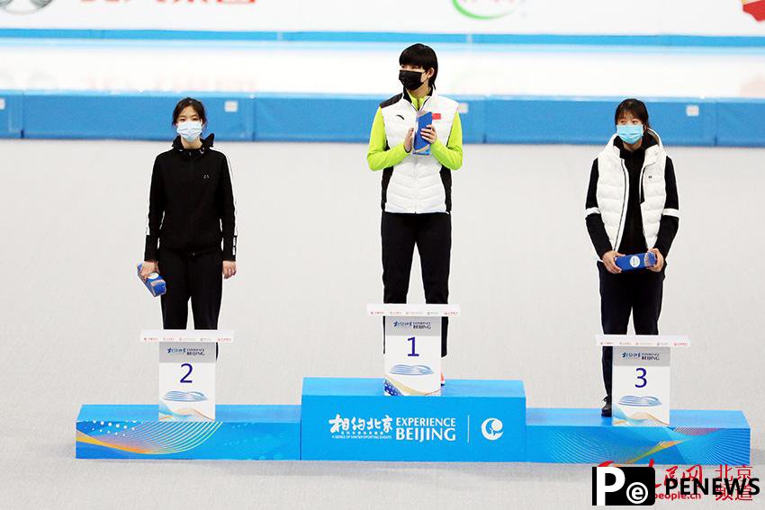 Non-contact award ceremonies held during test event for Beijing 2022