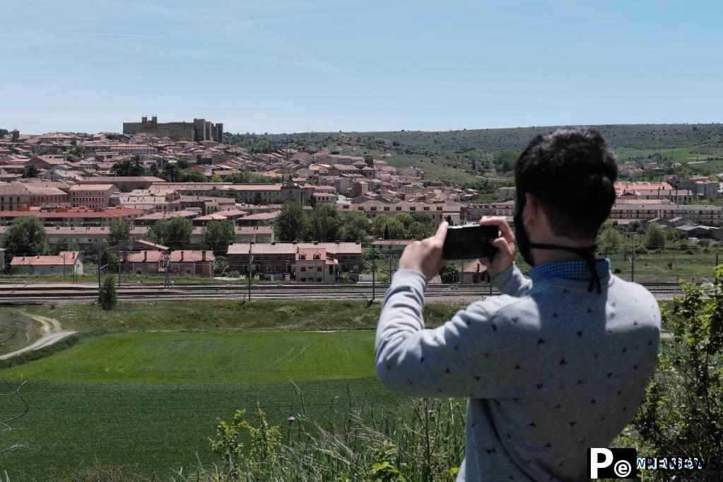 People visit village in Siguenza city, Spain