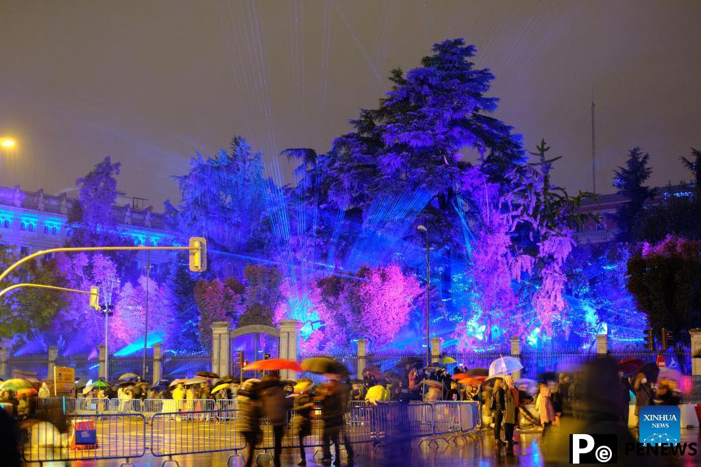 Light shows staged in Madrid