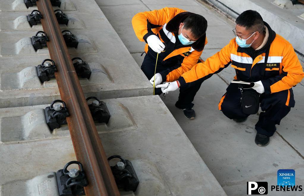 Section in Henan of Zhengzhou-Jinan high-speed railway undergoes final check