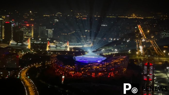 Olympic venues light up at same time