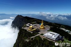 Autumn foliage adorns Mount Emei in SW China's Sichuan