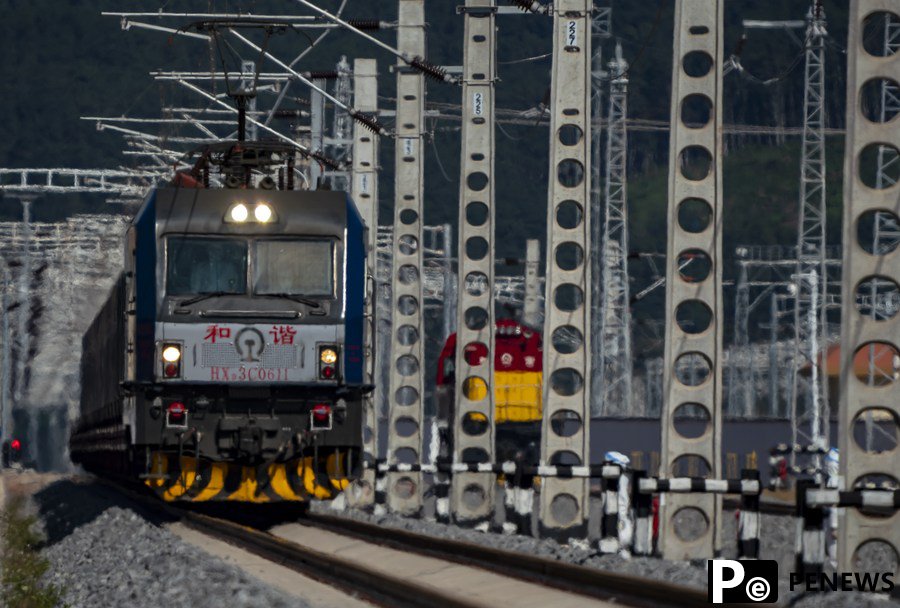 1st China-Laos Railway freight train from Kunming arrives in Vientiane