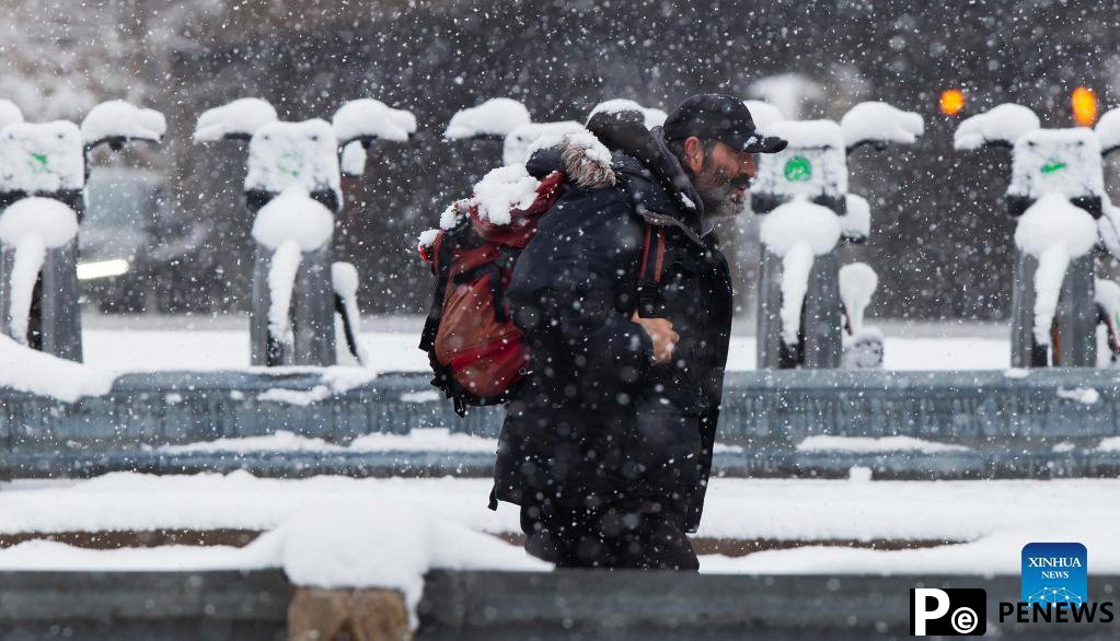 Snowfall hits southern Ontario, Canada