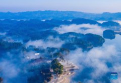 Scenery of Lixiang Lake National Wetland Park in Chongqing