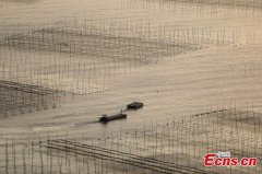 Winter fishing life under sunrise in Fujian