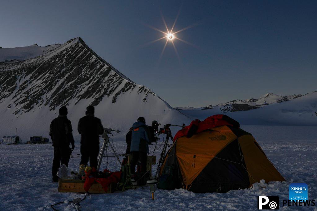 Scientists observe total solar eclipse in Antarctica