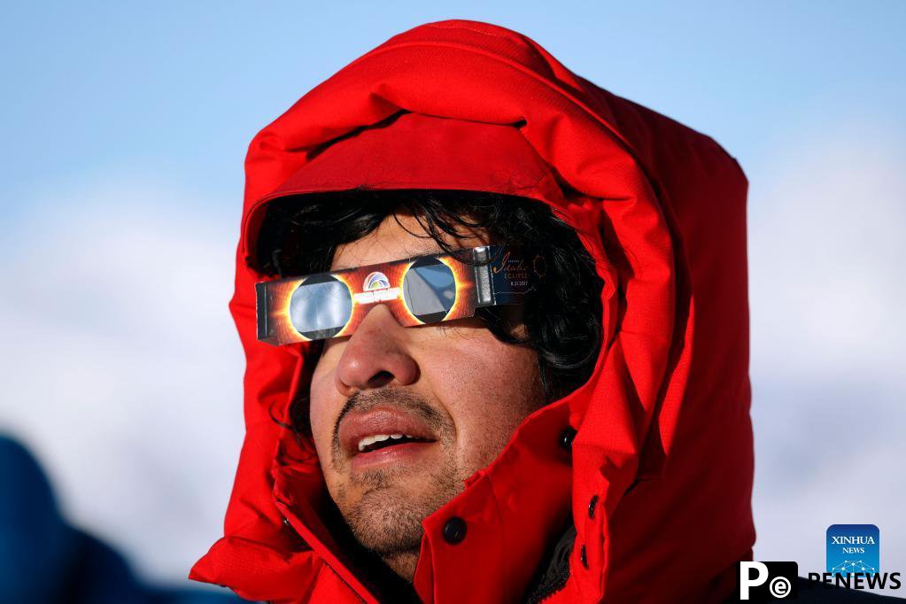 Scientists observe total solar eclipse in Antarctica
