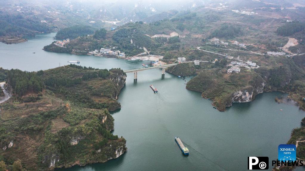 Wujiang River waterway in Guizhou resumes to traffic