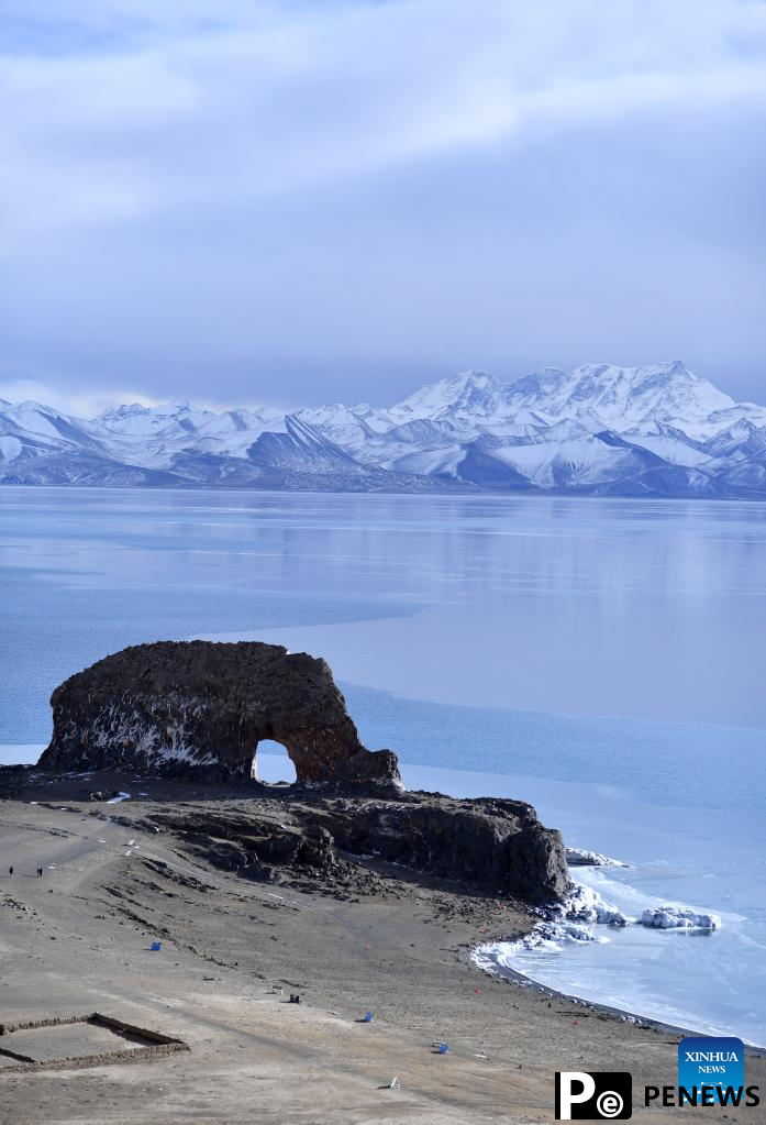 Scenery of Lake Namtso in China