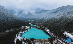 Winter scenery of Lanyue Valley in Lijiang, Yunnan