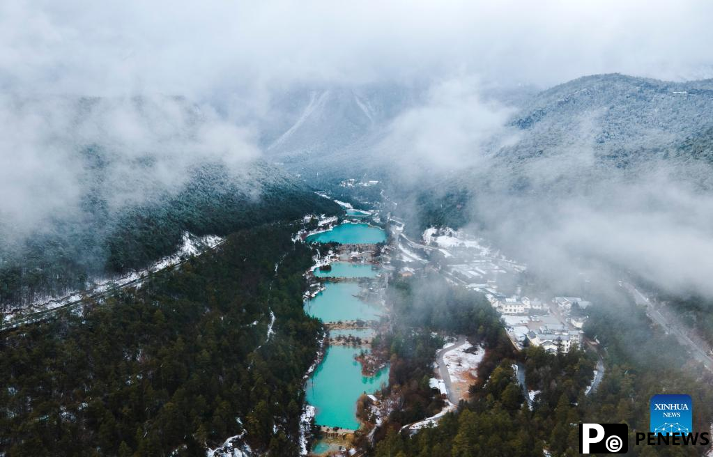 Winter scenery of Lanyue Valley in Lijiang, Yunnan