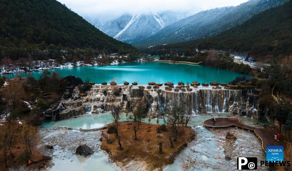 Winter scenery of Lanyue Valley in Lijiang, Yunnan