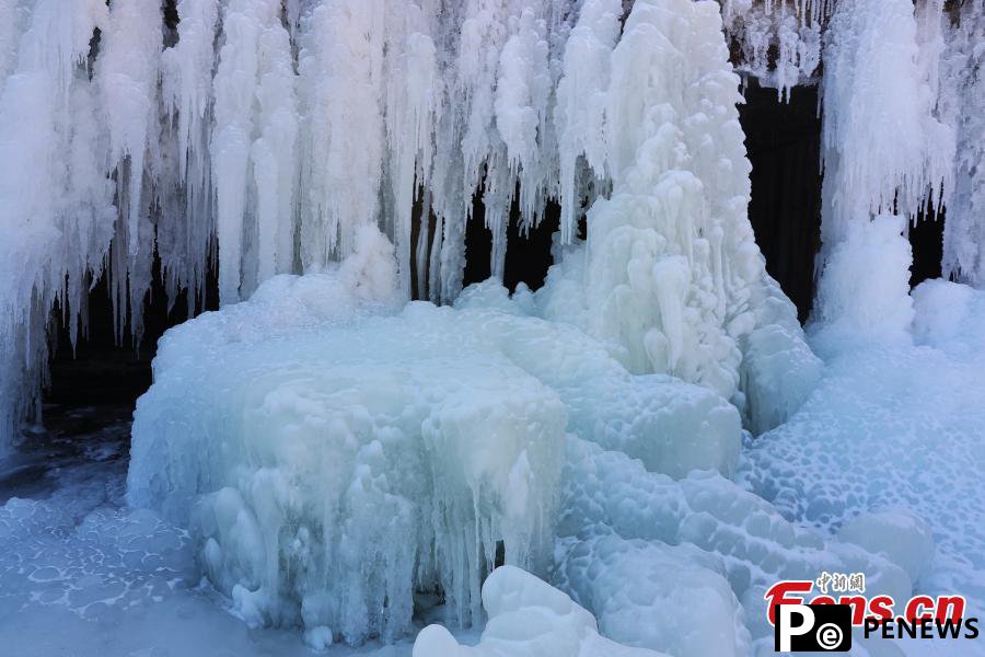 Icefalls in Daxinganling create scenes of 