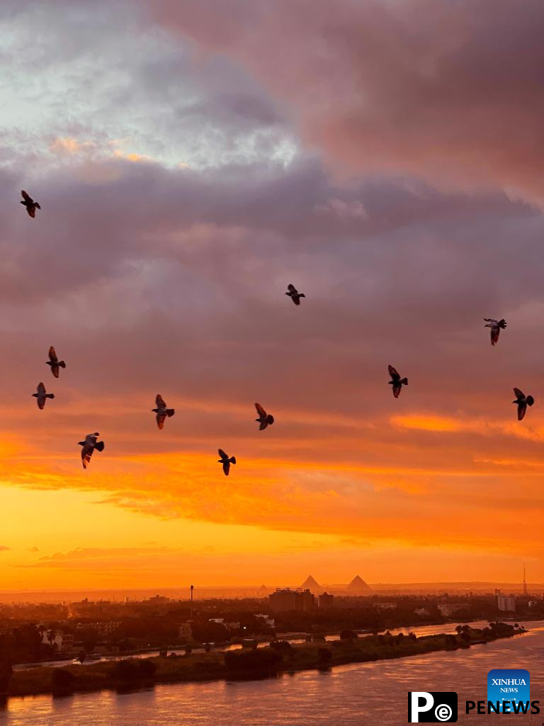 Sunset view in Cairo, Egypt