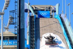 Ski jumping platform in Beijing busy with snowmaking for 2022 Winter Olympic Games