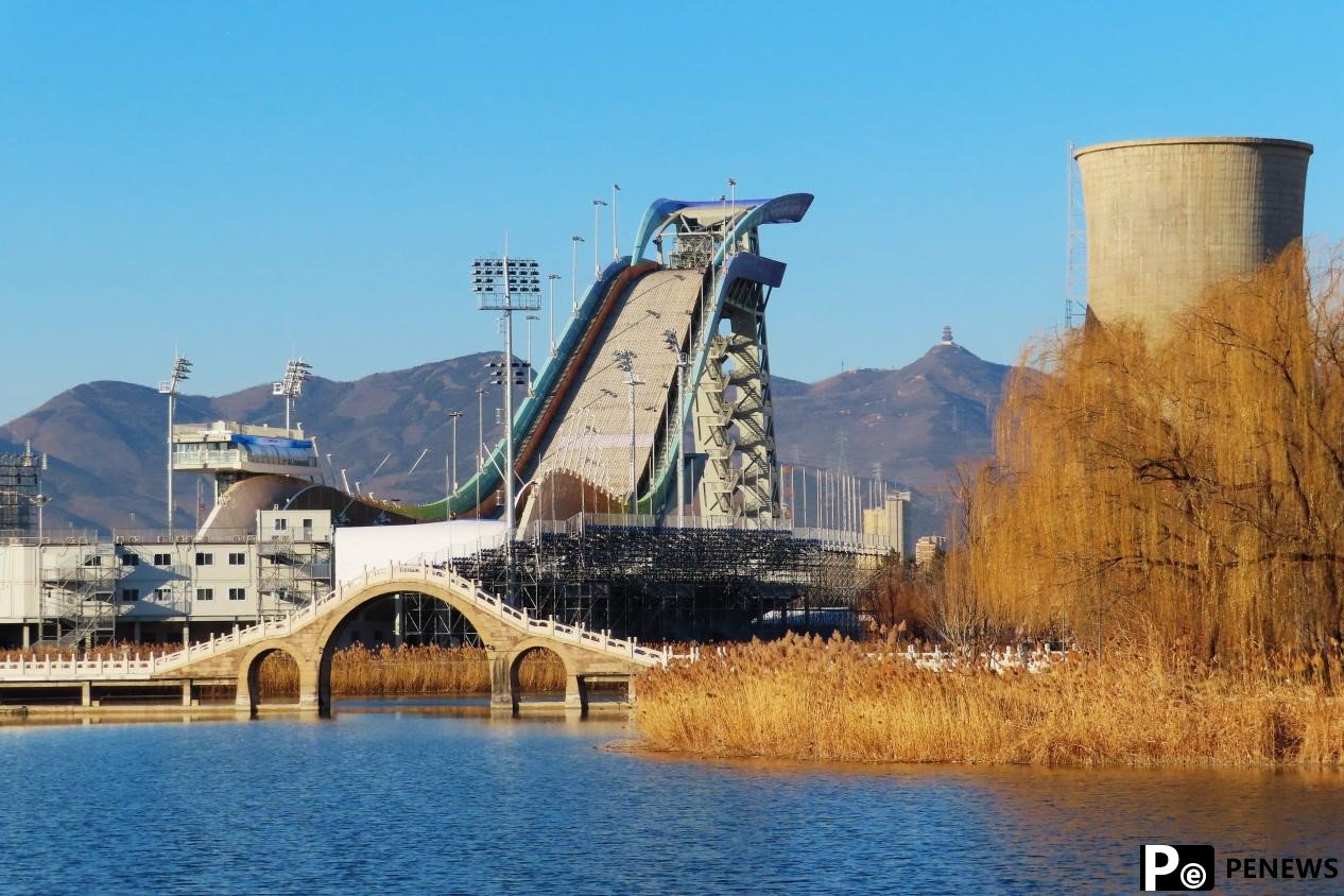 Ski jumping platform in Beijing busy with snowmaking for 2022 Winter Olympic Games