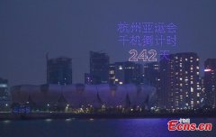 Drone performance staged in Hangzhou for 2022 Asian Games countdown