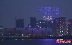 Drone performance staged in Hangzhou for 2022 Asian Games countdown