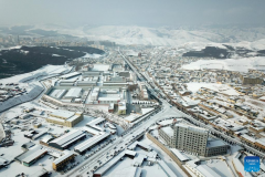 Snow scenery in China's Gansu