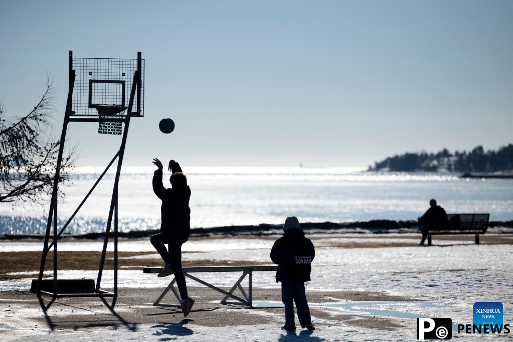 People enjoy leisure time in Helsinki, Finland