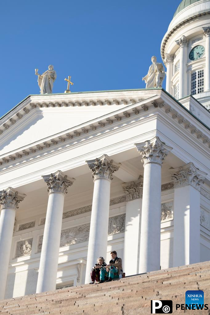 People enjoy leisure time in Helsinki, Finland