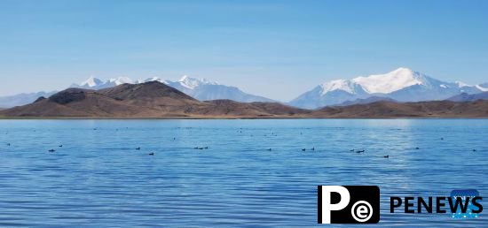 Scenery of Yamzbog Yumco Lake in Tibet