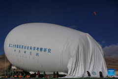 China's self-developed floating airship breaks record