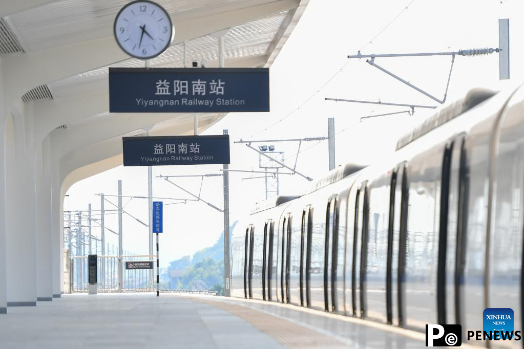Yiyang-Changsha section of Changde-Yiyang-Changsha high-speed railway to open to traffic