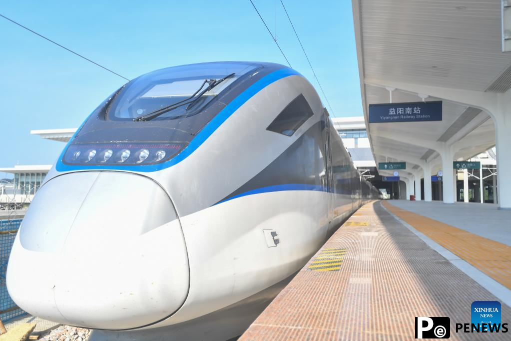 Yiyang-Changsha section of Changde-Yiyang-Changsha high-speed railway to open to traffic