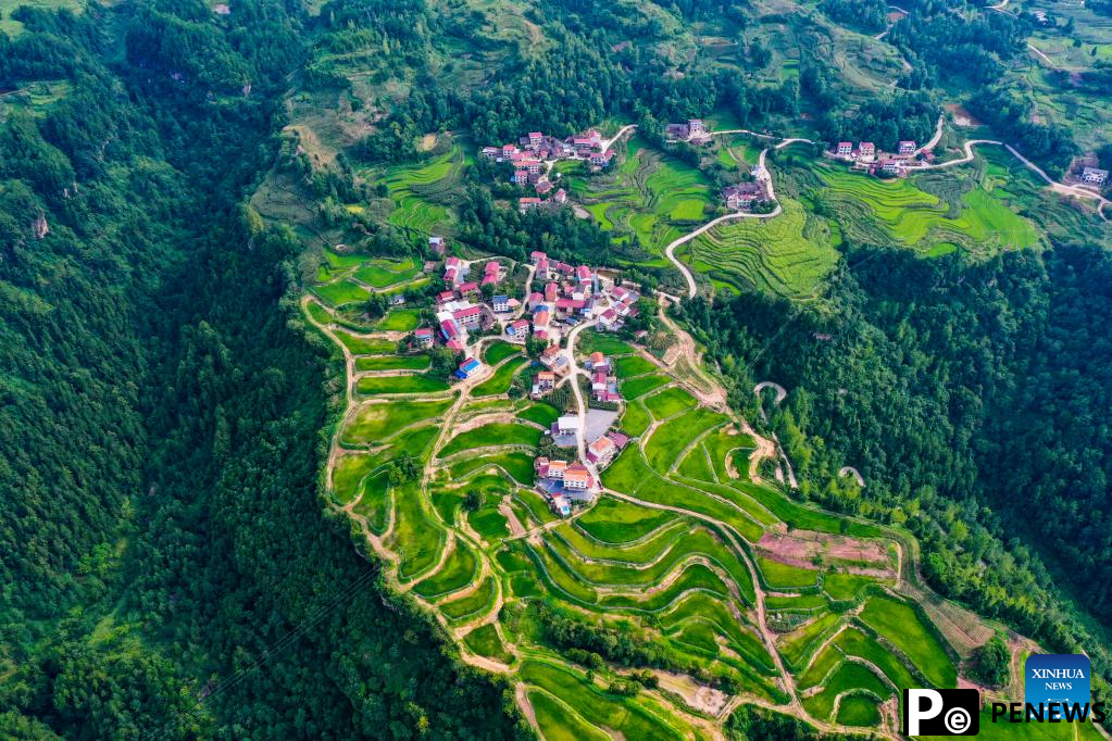 View of Bayi Village in China