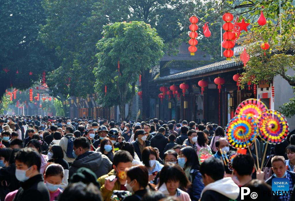 People enjoy Chinese Lunar New Year holiday across China