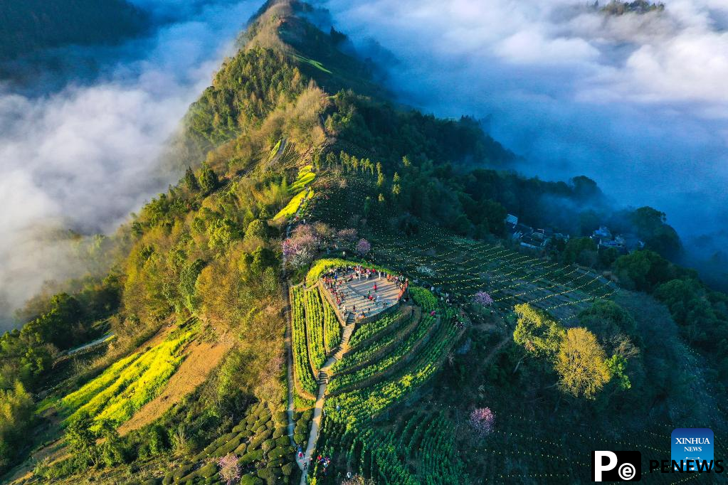 Scenery of clouds at Shitan Village, E China