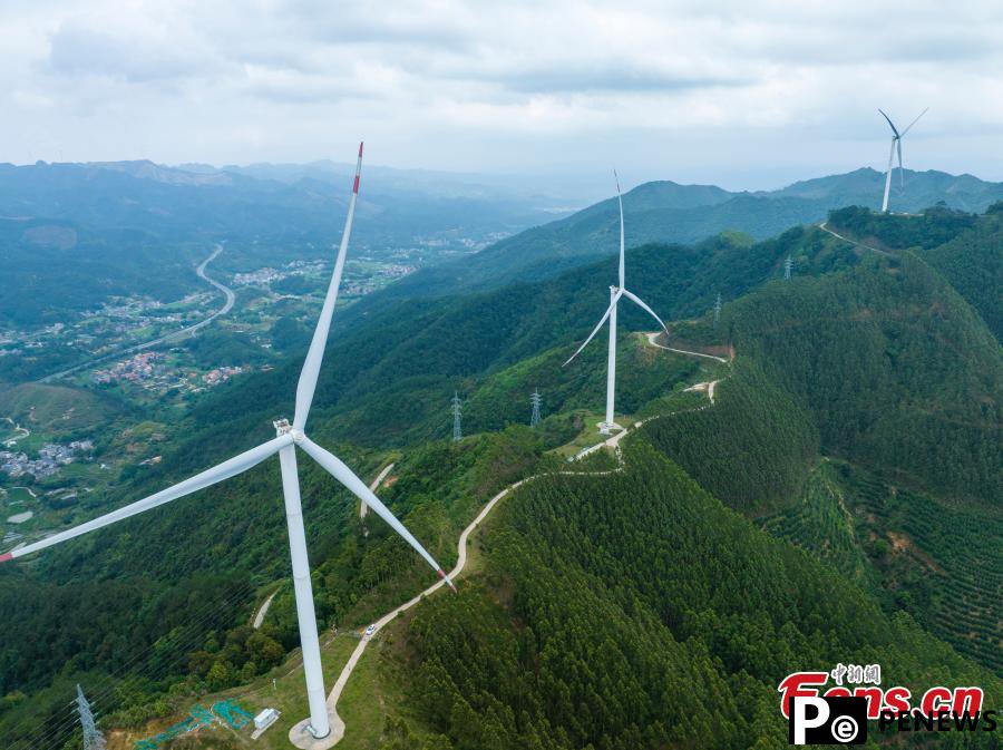 Inland wind farm in Guangxi