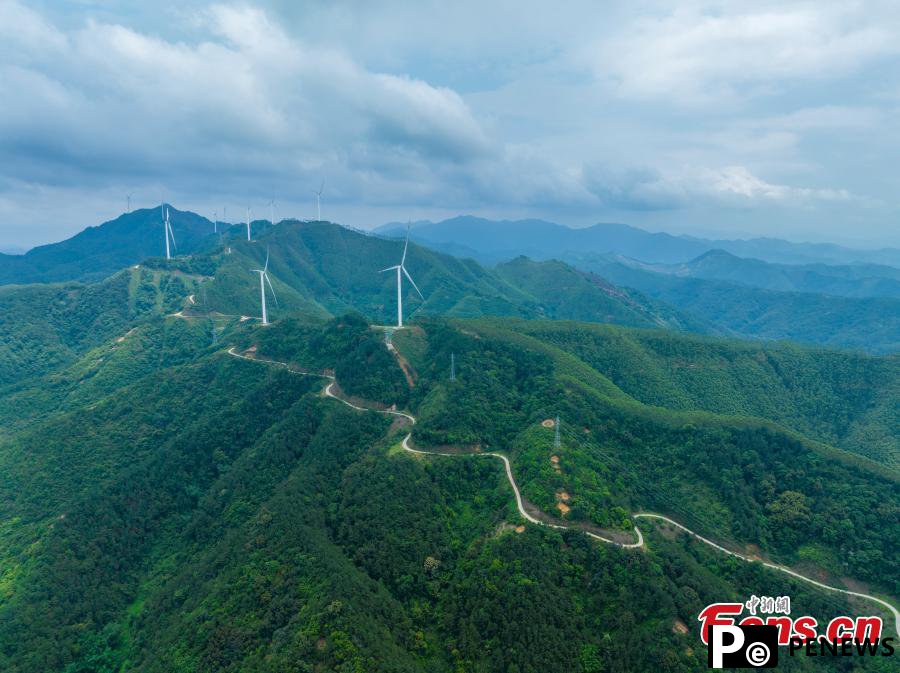 Inland wind farm in Guangxi