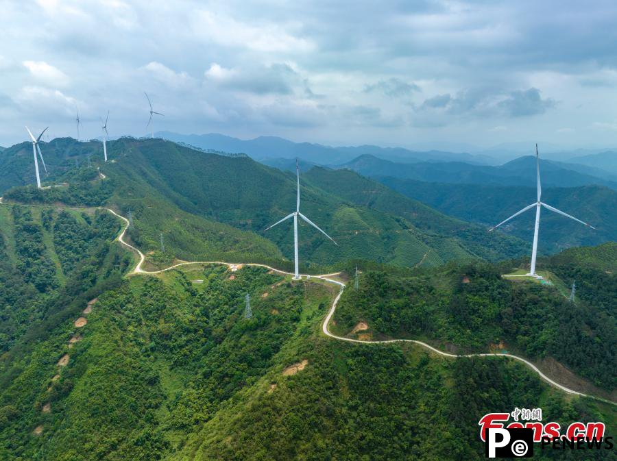 Inland wind farm in Guangxi