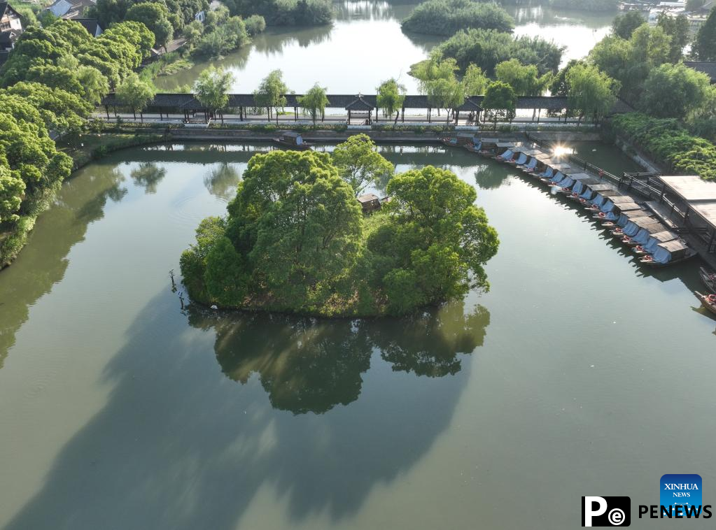 Scenery of Shajiabang National Wetland Park in Changshu, E China