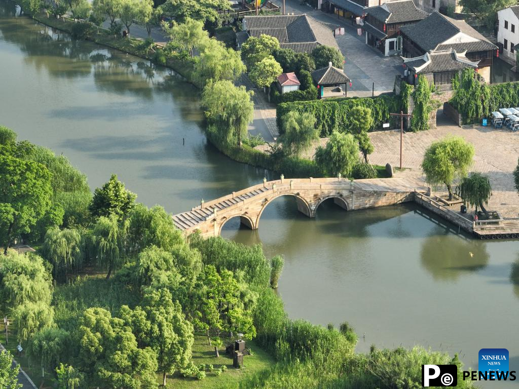 Scenery of Shajiabang National Wetland Park in Changshu, E China