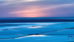 Scenery of Qairhan salt lake in Golmud, NW China's Qinghai